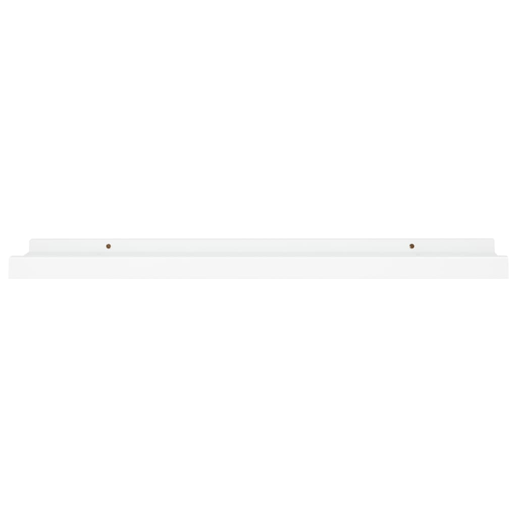 NNEVL Picture Frame Ledge Shelves 2 pcs White 60x9x3 cm MDF-2