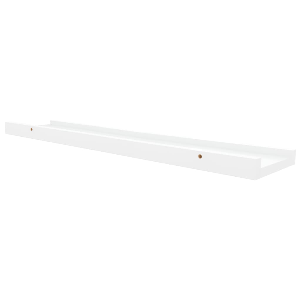 NNEVL Picture Frame Ledge Shelves 2 pcs White 60x9x3 cm MDF-4