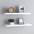 NNEVL Picture Frame Ledge Shelves 2 pcs White 60x9x3 cm MDF-0