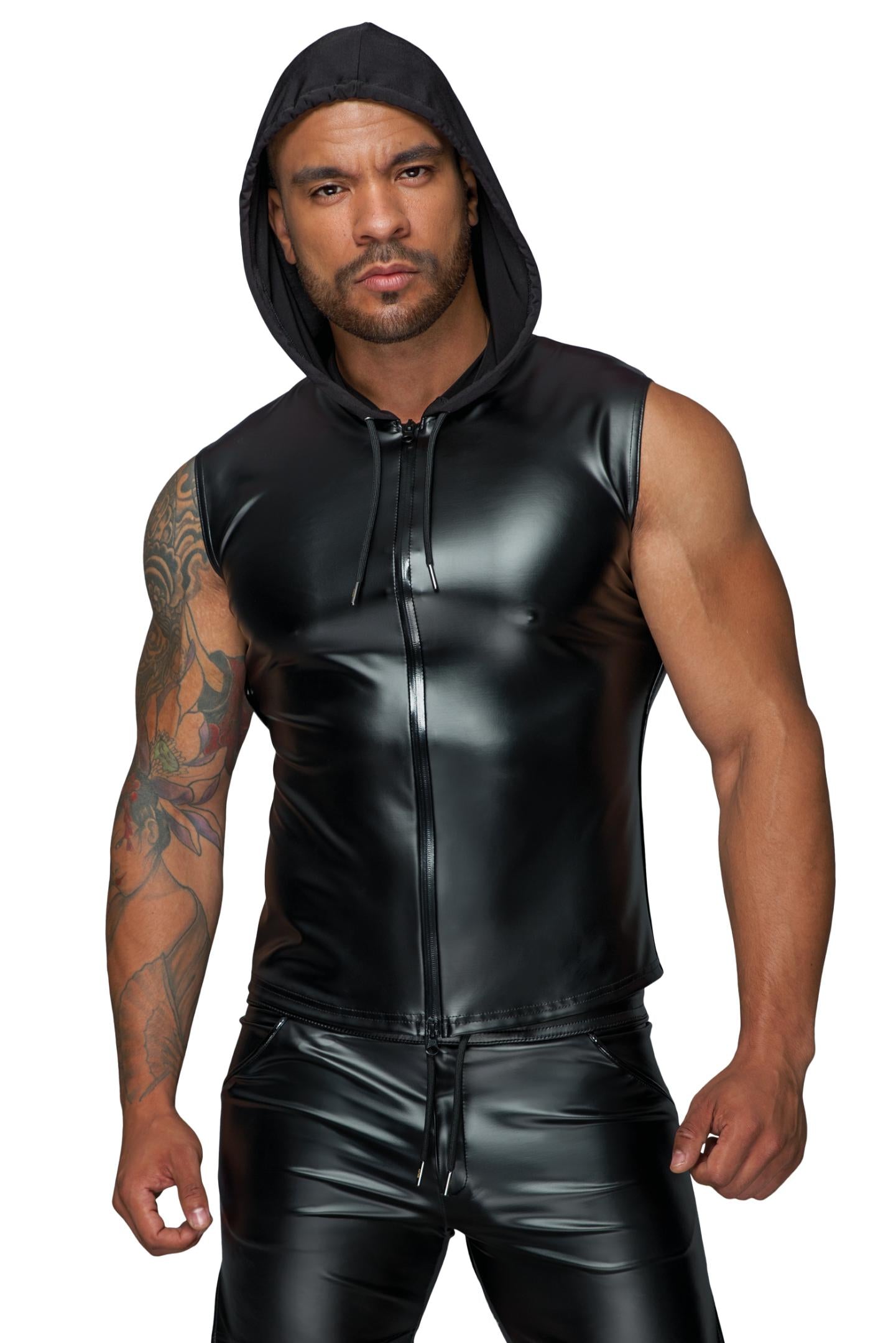 Hooded Shirt with 2-way zipper H062 - 3XL-3