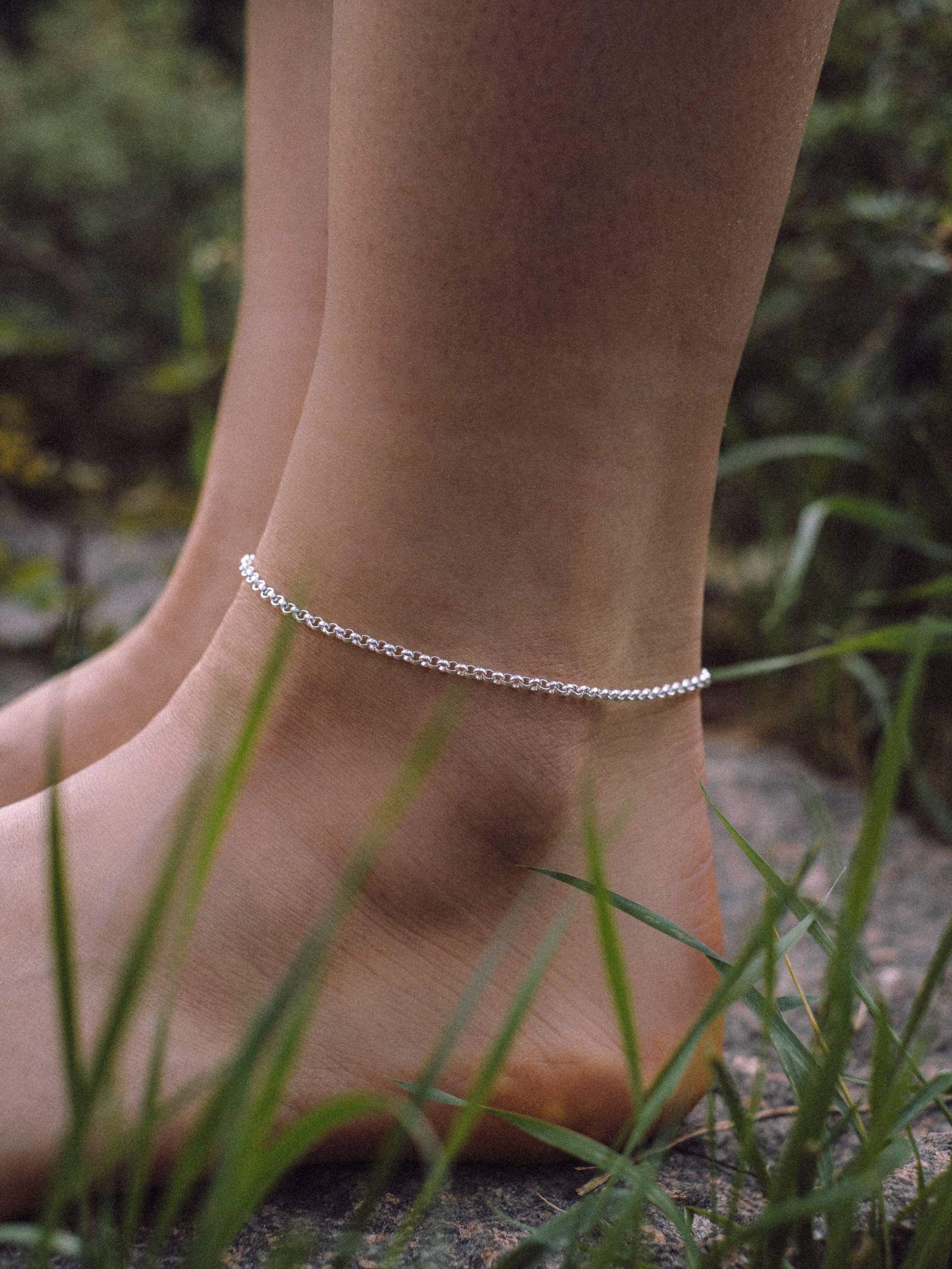 Fußkette Ankerkette DELICATE Silber